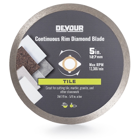 Devour 5" Tile Metal Bond Continuous Rim Blade MB050CT